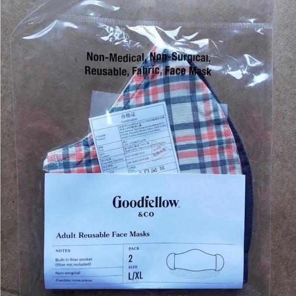 NEW! Set of 6 Adult Fabric Face Masks, 100% Cotton - Picture 3 of 7